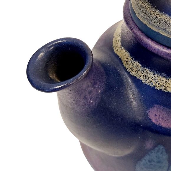 KMK‎ Kupfermuhle Keramics Art Pottery Viola Teapot Purple MCM Mid-century Modern - Picture 5 of 9
